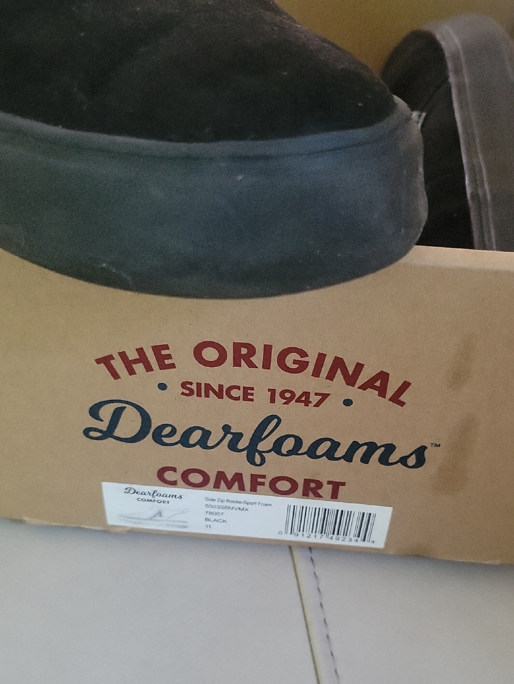 Dearfoams Black Slip-On Suede Casual Shoe